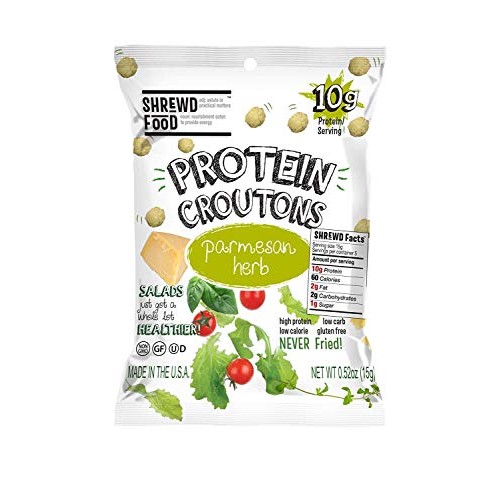 Shrewd Food Keto Croutons, Low Carb, High Protein Snacks, Real C