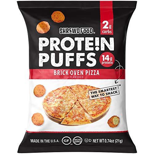 Shrewd Food Protein Puffs, Low Carb Cheese Pizza Puffs, High Pro...