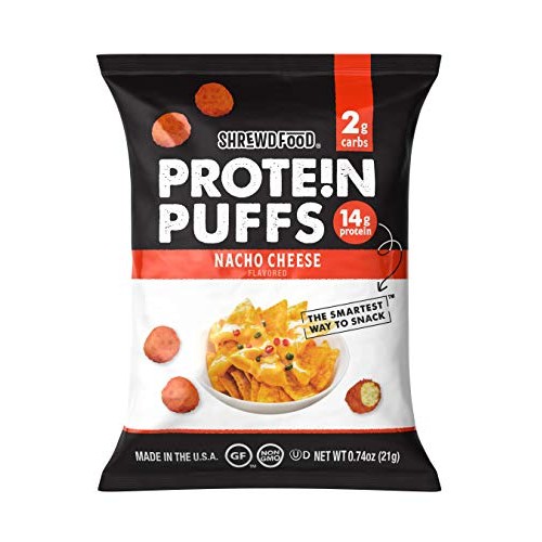Shrewd Food Protein Puffs, Low Carb Snack, Keto Friendly Crunch,