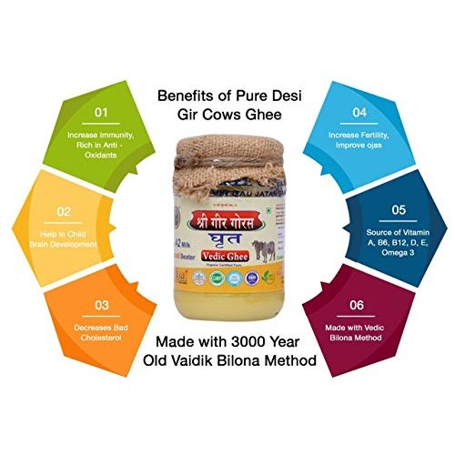 Vedic Ghee , A2 Gir Cows Ghee . Made From Sandalwood Beater , W