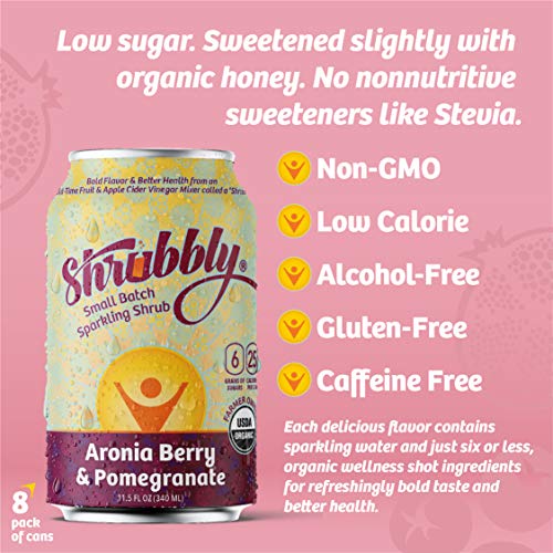 Shrubbly, Healthy Soda | Aronia Berry + Pomegranate | Shrub Drin