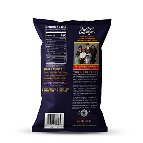 Siete Fuego Grain Free Kettle Cooked Potato Chips, 5Oz Bags, 6 Pack