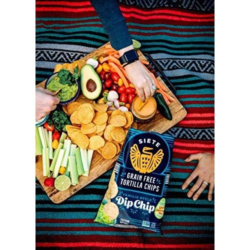 Siete Grain Free Tortilla Chips - Dip Chips, 5 Oz Bag 6-Pack -