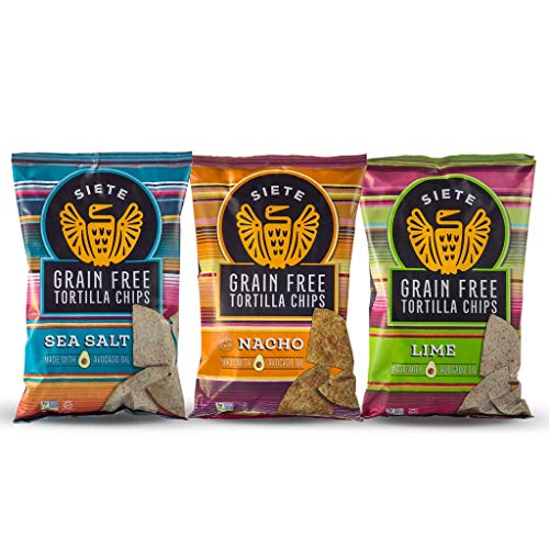 Siete Grain Free Tortilla Chips Mix, 2 Sea Salt, 2 Lime, 2 Nacho