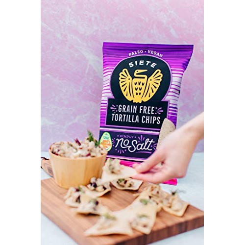 Siete Grain Free Tortilla Chips, No Salt, 5 oz