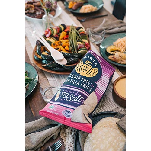 Siete Grain Free Tortilla Chips, No Salt, 5 oz