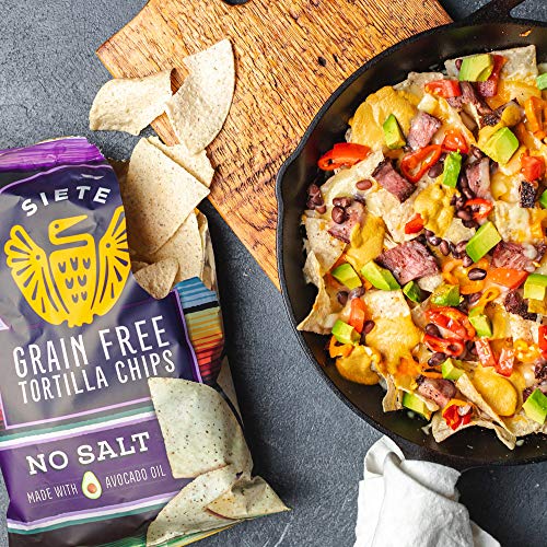 Siete Grain Free Tortilla Chips, No Salt, 5 oz