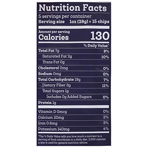 Siete Grain Free Tortilla Chips, No Salt, 5 oz