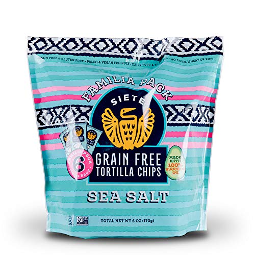 Siete Grain Free Tortilla Chips - Sea Salt, 1 Oz Bag 3 Familia