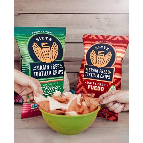 Siete Lime Grain Free Tortilla Chips, 5 Oz Bags 1 Pack