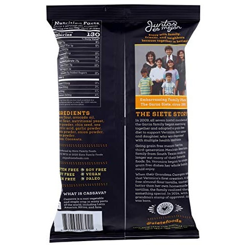 Siete Nacho Grain Free Tortilla Chips, 4 Oz Bag