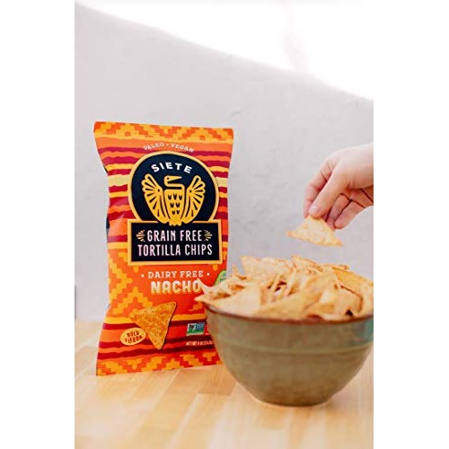 Siete Nacho Grain Free Tortilla Chips, 4 Oz Bag