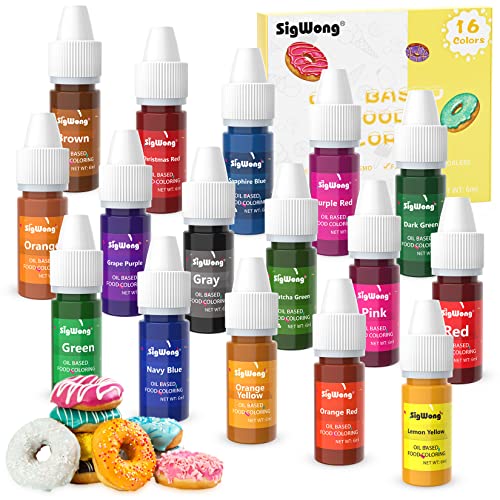 Oil Based Food Coloring for Chocolate - 16 Colors Upgraded Edibl...