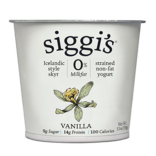 Siggis Non Fat Vanilla Yogurt, 5.3 Ounce Pack Of 12