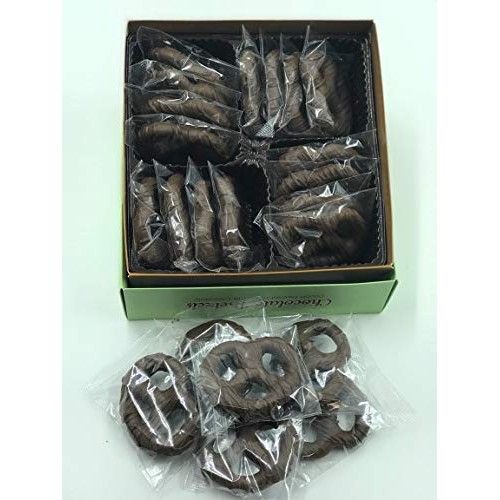 Gourmet Chocolate Covered Pretzel Bulk - Dark Chocolate Double D