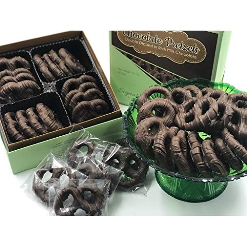 Gourmet Chocolate Covered Pretzel Bulk - Dark Chocolate Double D