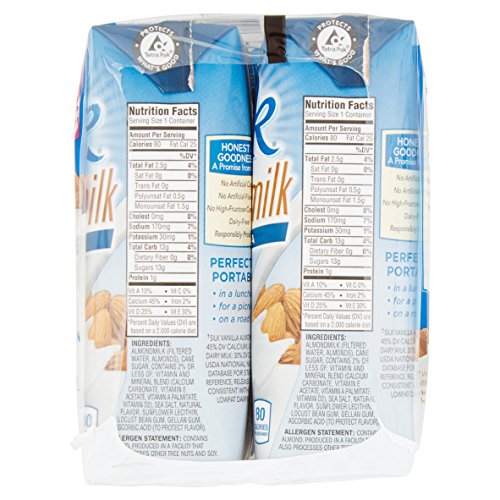 Silk Vanilla Almondmilk, 8 Ounce, 6 Count Pack Of 4