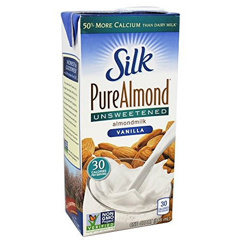 Silk - Almond Milk Unsweetened Vanilla - 32 Oz. Pack Of 2