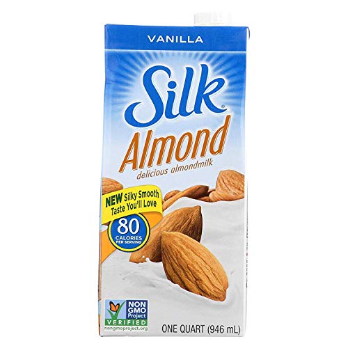 Silk Vanilla Pure Almond Milk, 32 Ounce Aseptic Pack - 6 Per Case.