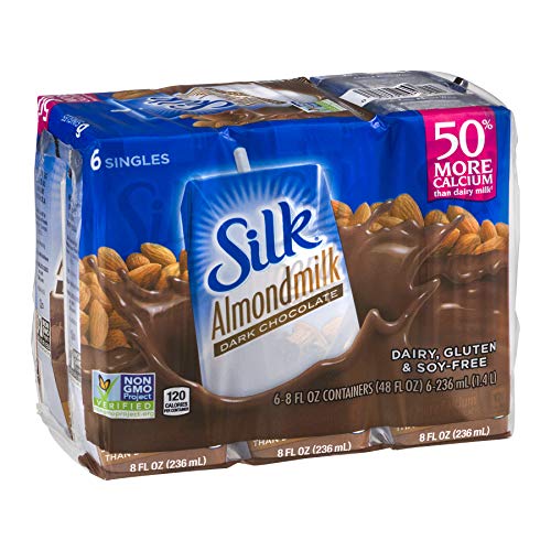 Silk Pure Almondmilk, Dark Chocolate, 8 Fl Oz, 6 Count, Chocolat