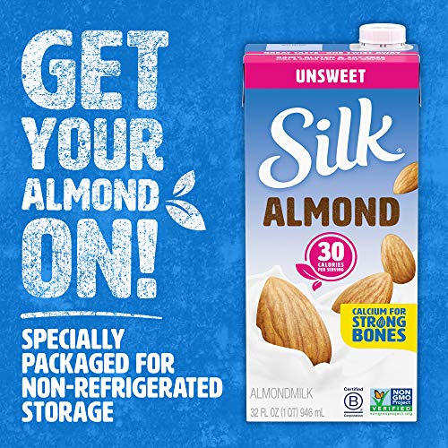 Silk Almond Milk Unsweetened Original 32 Oz Pack Of 6 Shelf St