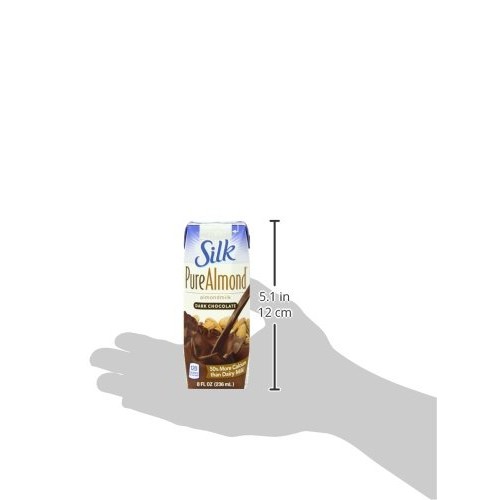 Silk Pure Almondmilk, Dark Chocolate, 8 Ounce, 18 Count, Chocola