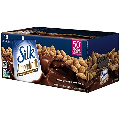 Silk Pure Almondmilk, Dark Chocolate, 8 Ounce, 18 Count, Chocola