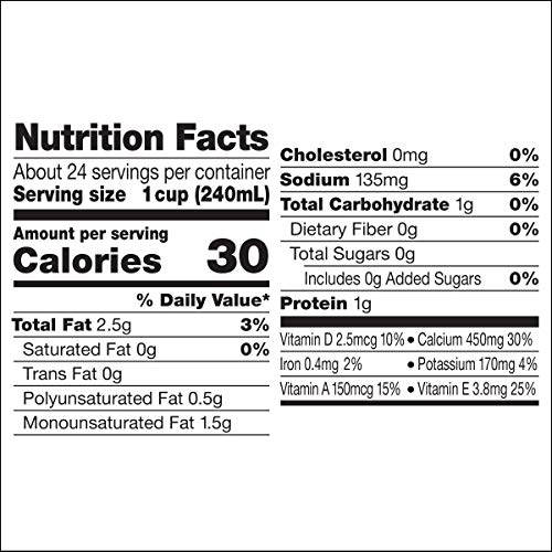 Silk Almond Milk, Unsweetened Vanilla, 32 Fluid Ounce Pack Of 6