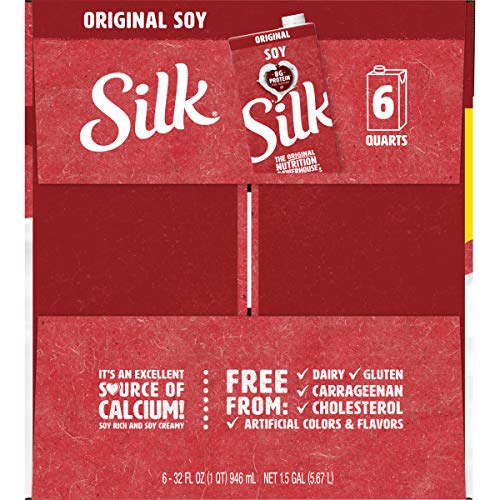 Silk Original Soymilk 32-Ounce Aseptic Cartons Pack Of 6, Unsw