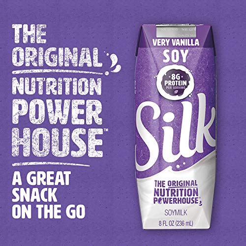 Silk Shelf-Stable Soymilk Singles, Very Vanilla, Dairy-Free, Veg