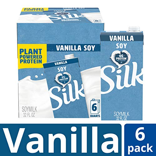 Silk Vanilla Soymilk 32-Ounce Aseptic Cartons Pack Of 6, Vanil