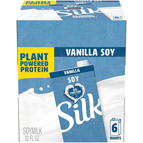 Silk Vanilla Soymilk 32-Ounce Aseptic Cartons Pack Of 6, Vanil