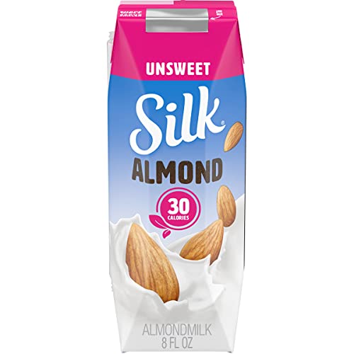 Silk Almond Milk Unsweetened 8 Oz 6 Count Pack Of 3 Shelf Stab