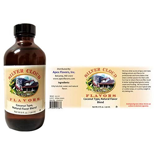 Coconut Type Extract, Natural Flavor Blend Pg-Free - 8 Fl. Oz.