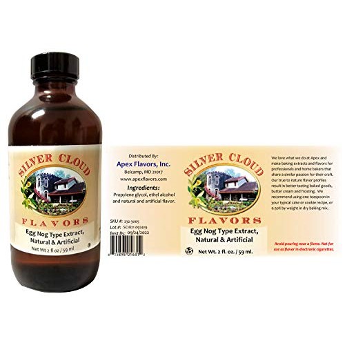 Egg Nog Type Extract, Natural &Amp; Artificial - 2 Fl. Ounce Bottle