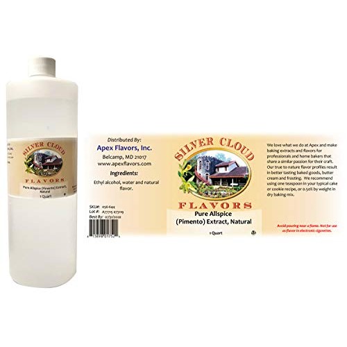 Pure Allspice Pimento Extract, Natural - 1 Quart Plastic Bottle