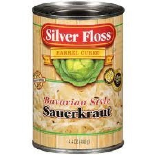 Silver Floss Barrel Cured Sauerkraut 14.4Oz Can Pack Of 6 Cho