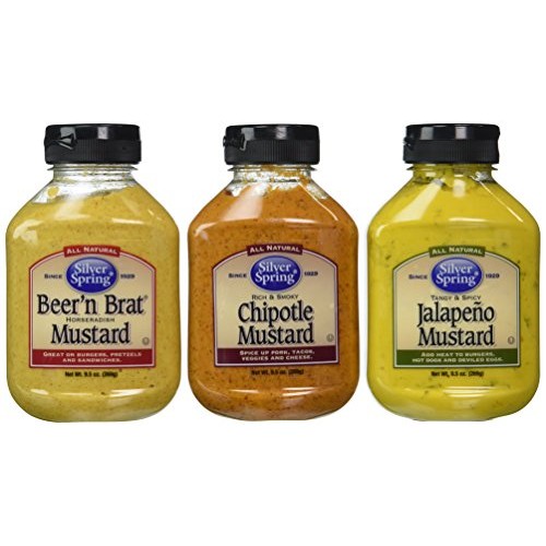 Silver Spring All Natural Mustard 3 Flavor Variety Bundle: 1 S