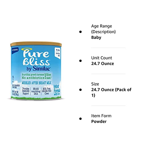 Similac Pure Bliss Infant Formula, Modeled After Breast Milk, No