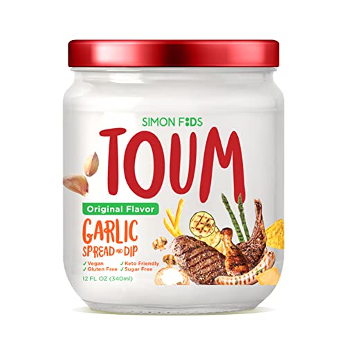 TOUM, Garlic Spread, Dip, Paste and Sauce, 12 Fl oz, Vegan, Glut...