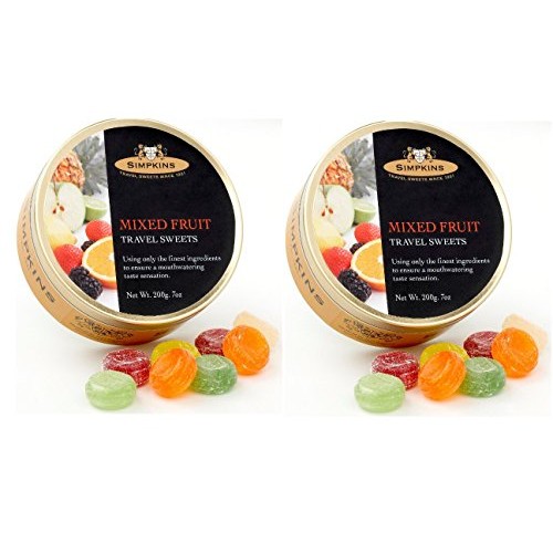 Simpkins Mixed Fruits Travel Sweets 2 X 200G Tin