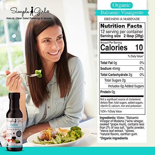Simple Girl Organic Balsamic Vinaigrette - 12 Oz - Low Sugar Sal