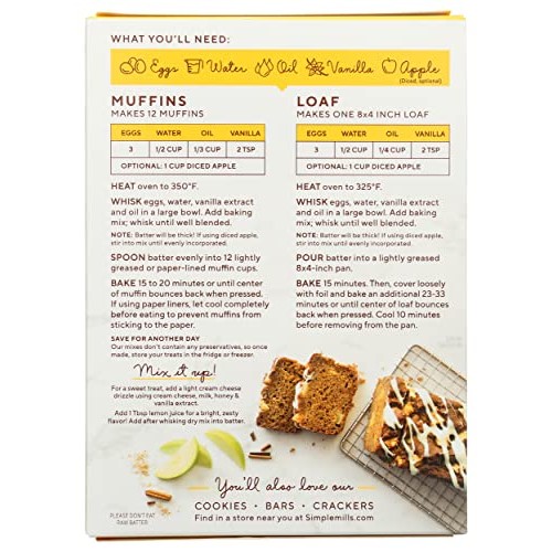 Simple Mills Almond Flour Baking Mix, Apple Cinnamon Muffin & Br...