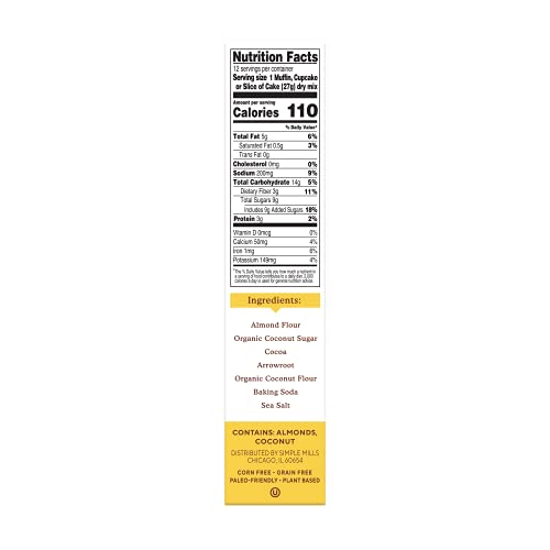 Simple Mills Almond Flour Baking Mix, Gluten Free Chocolate Cake