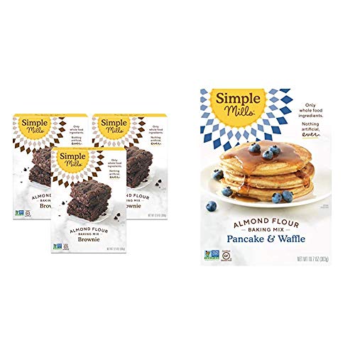 Simple Mills Almond Flour Baking Mix, Gluten Free Brownie Mix, E