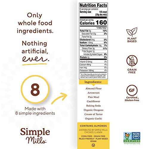 Simple Mills Almond Flour, Cauliflower Pizza Dough Mix, Gluten F