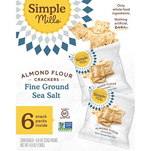 Simple Mills Almond Flour Cracker Snack Pack, Fine Ground Sea Sa