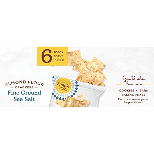 Simple Mills Almond Flour Cracker Snack Pack, Fine Ground Sea Sa