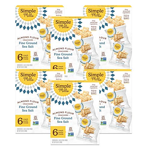 Simple Mills Almond Flour Cracker Snack Pack, Fine Ground Sea Sa