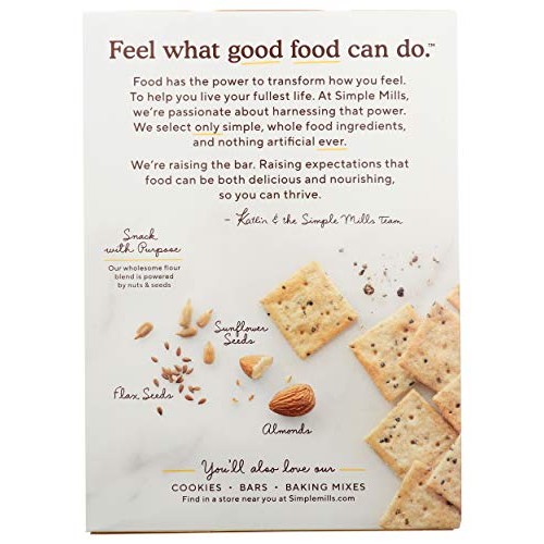 Simple Mills Almond Flour Crackers, Black Cracked Pepper, Gluten